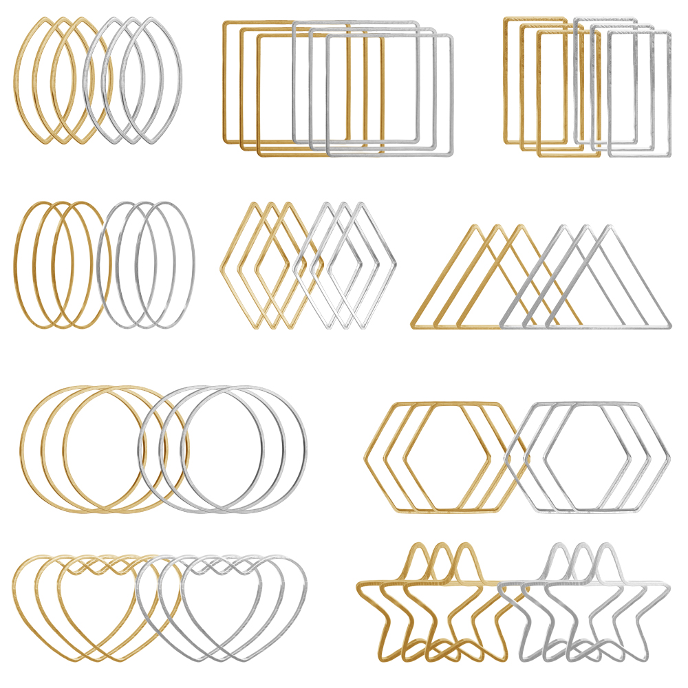 20Pcs Gold Silver Hollow Frame - Jewelry Making Pins avis et prix