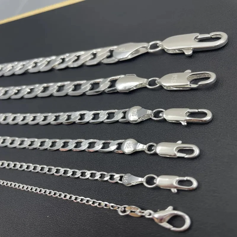 Men's 925 Sterling Silver Neck - Lobster Clasp Silver avis et prix