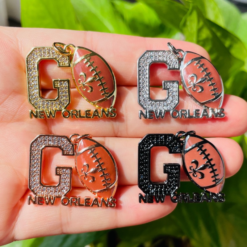 5pcs Micro Pave GO NEW ORLEANS - Jewelry Making New Orleans avis et prix