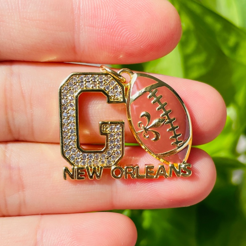 5pcs Micro Pave GO NEW ORLEANS - Jewelry Making New Orleans avis et prix