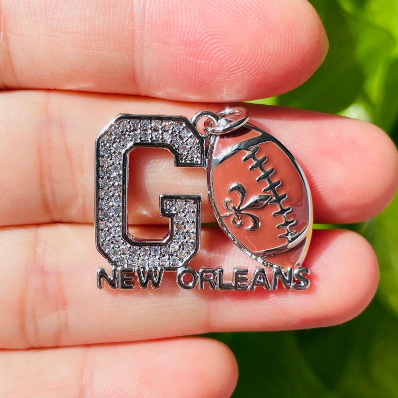 5pcs Micro Pave GO NEW ORLEANS - Jewelry Making New Orleans avis et prix