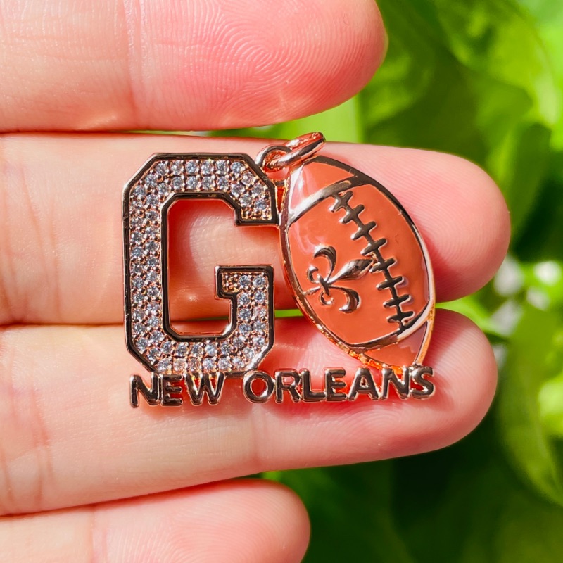 5pcs Micro Pave GO NEW ORLEANS - Jewelry Making New Orleans avis et prix