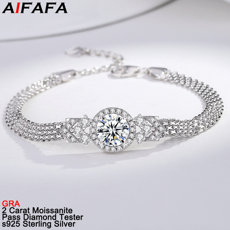 New 2 Carat D Color VVS1 Moiss - Lobster Clasp Silver avis et prix