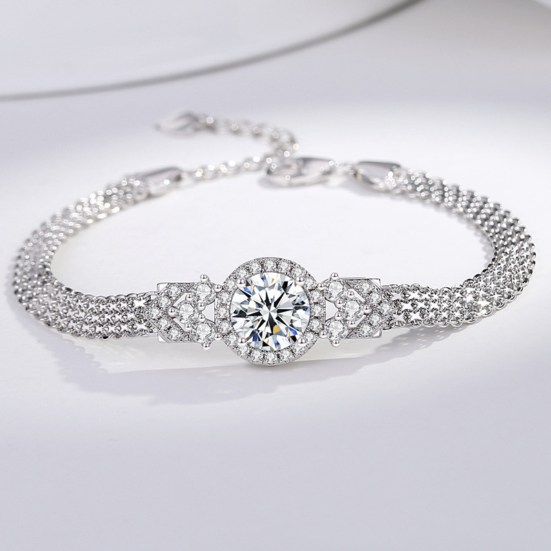 New 2 Carat D Color VVS1 Moiss - Lobster Clasp Silver avis et prix