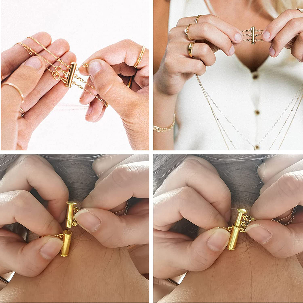 2pcs Multi Strand Necklace Lay - Jewelry Making Pins avis et prix