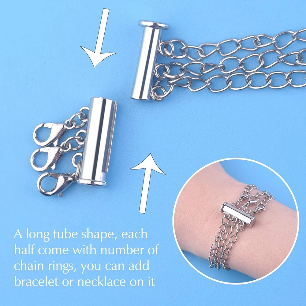 2pcs Multi Strand Necklace Lay - Jewelry Making Pins avis et prix